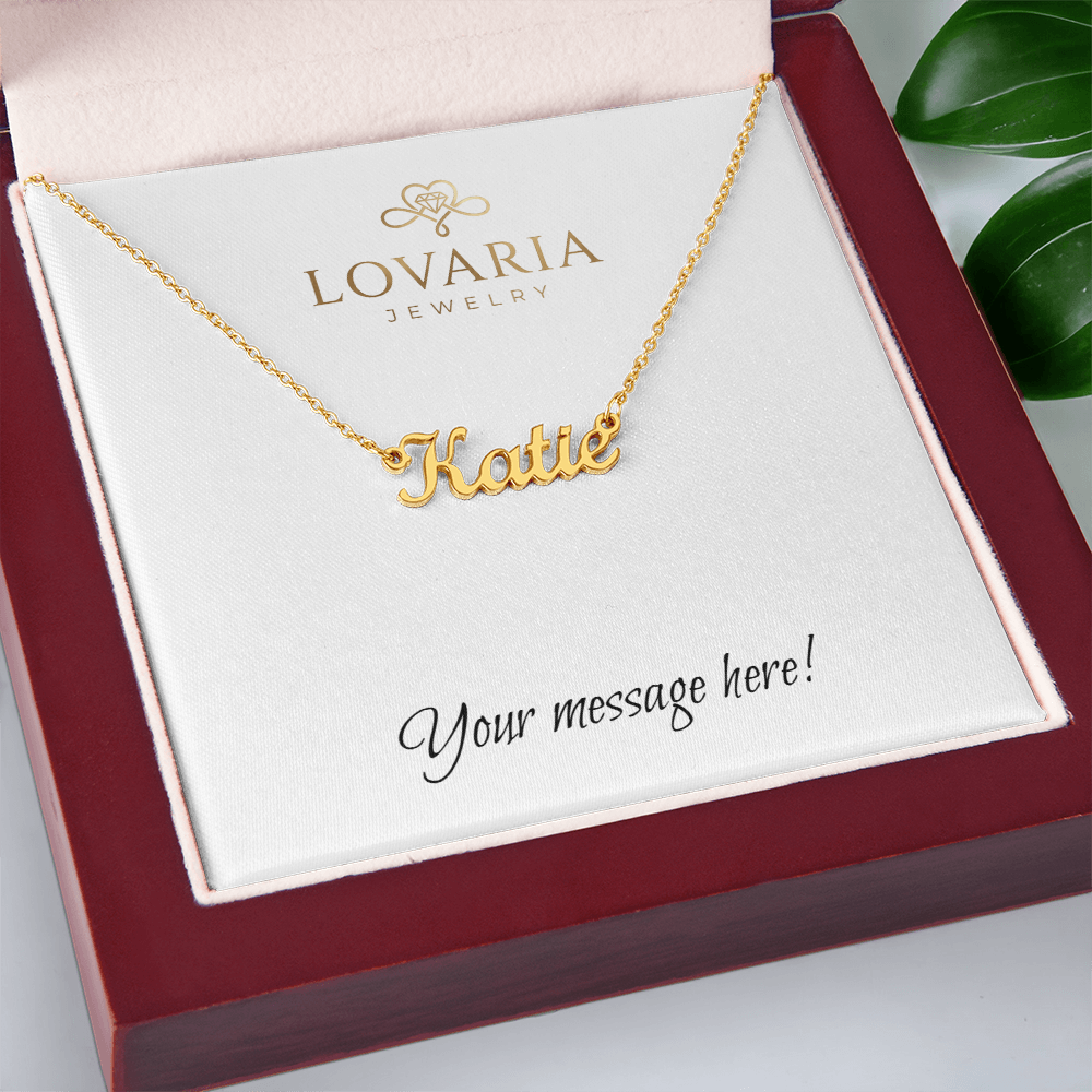Custom Name Necklace - 18K Yellow Gold Finish