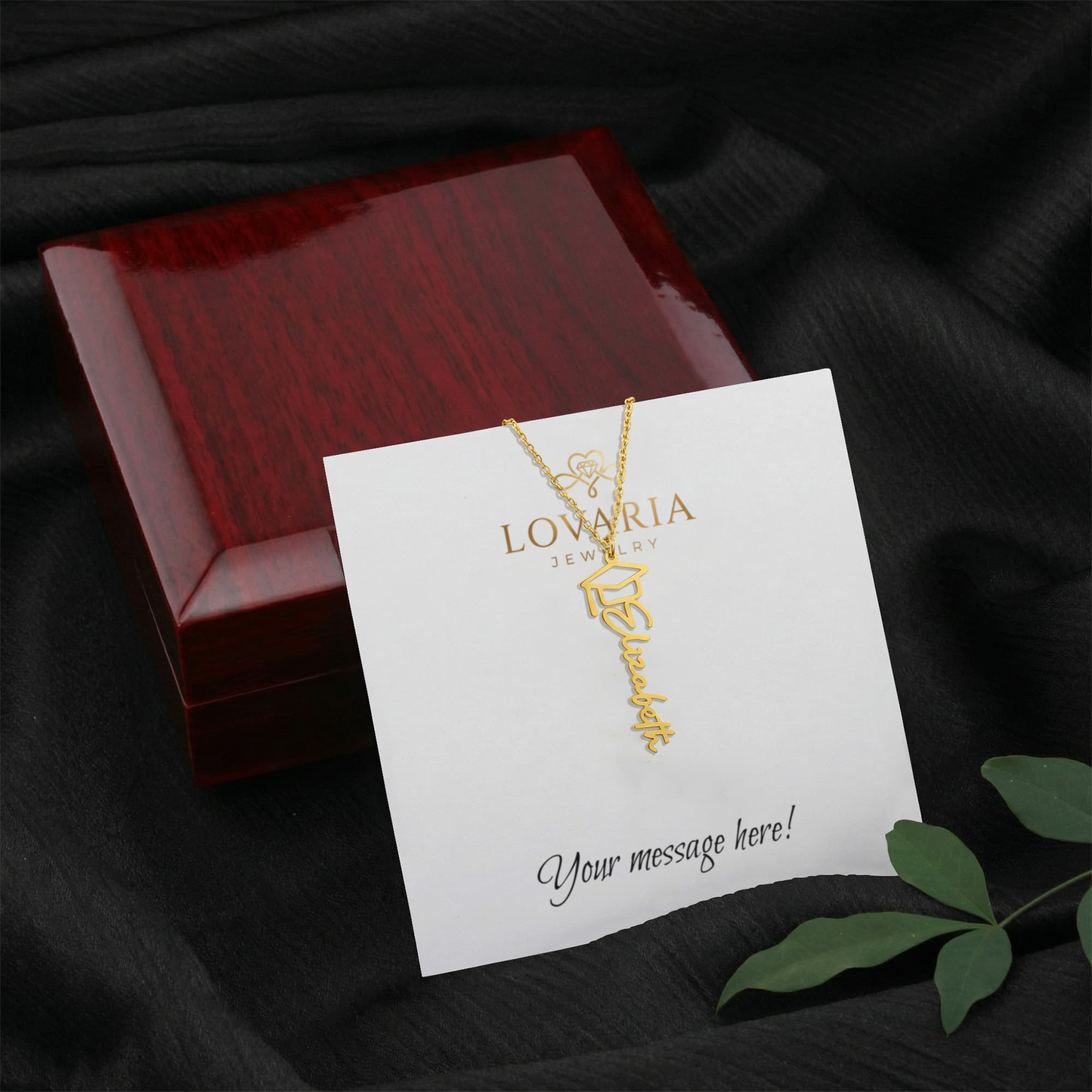 Graduation Cap Name Necklace - 18K Yellow Gold Finish
