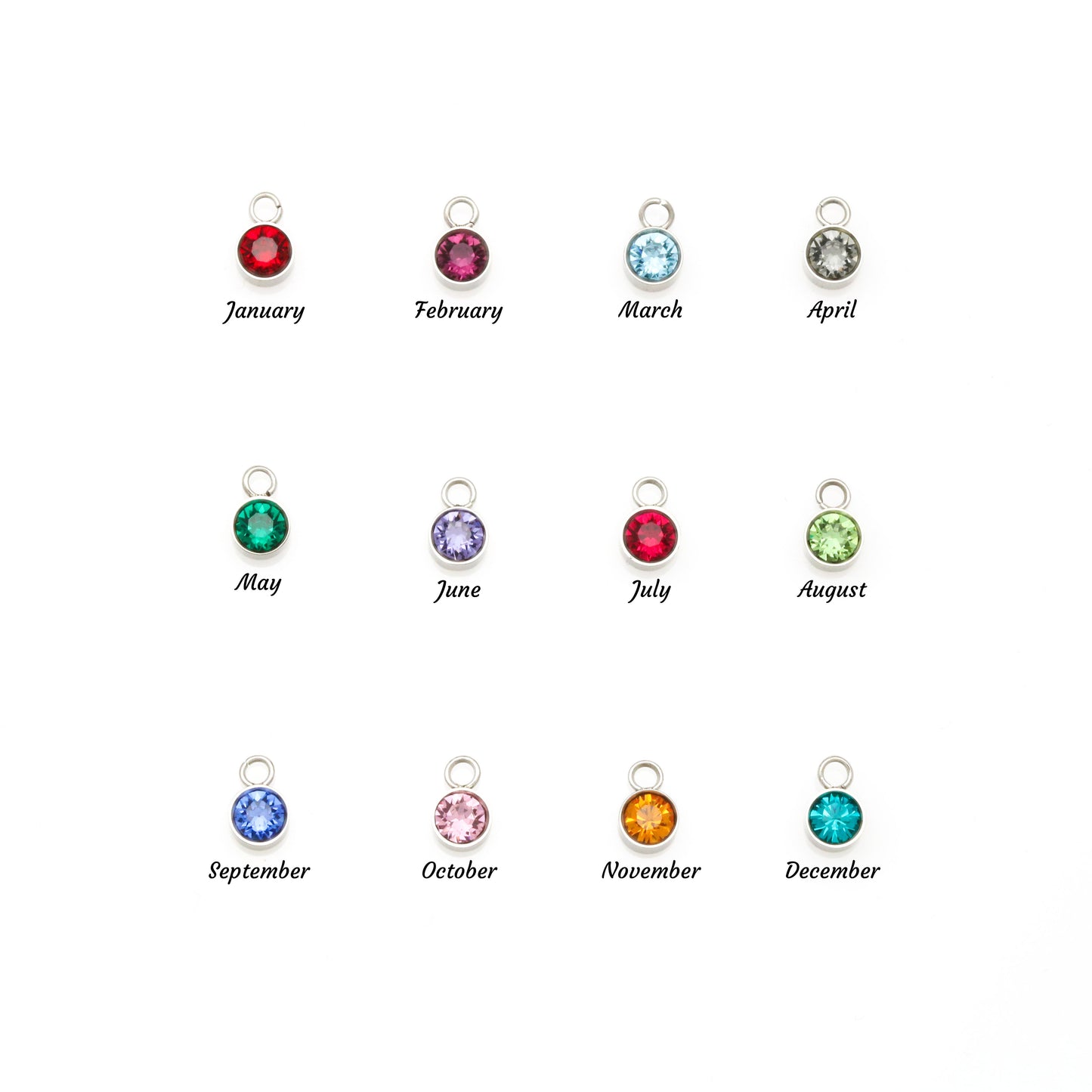 Custom Name Necklace with Birthstone - 18K Yellow Gold Finish