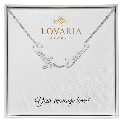 Multiple Name Necklace - 18K Yellow Gold Finish