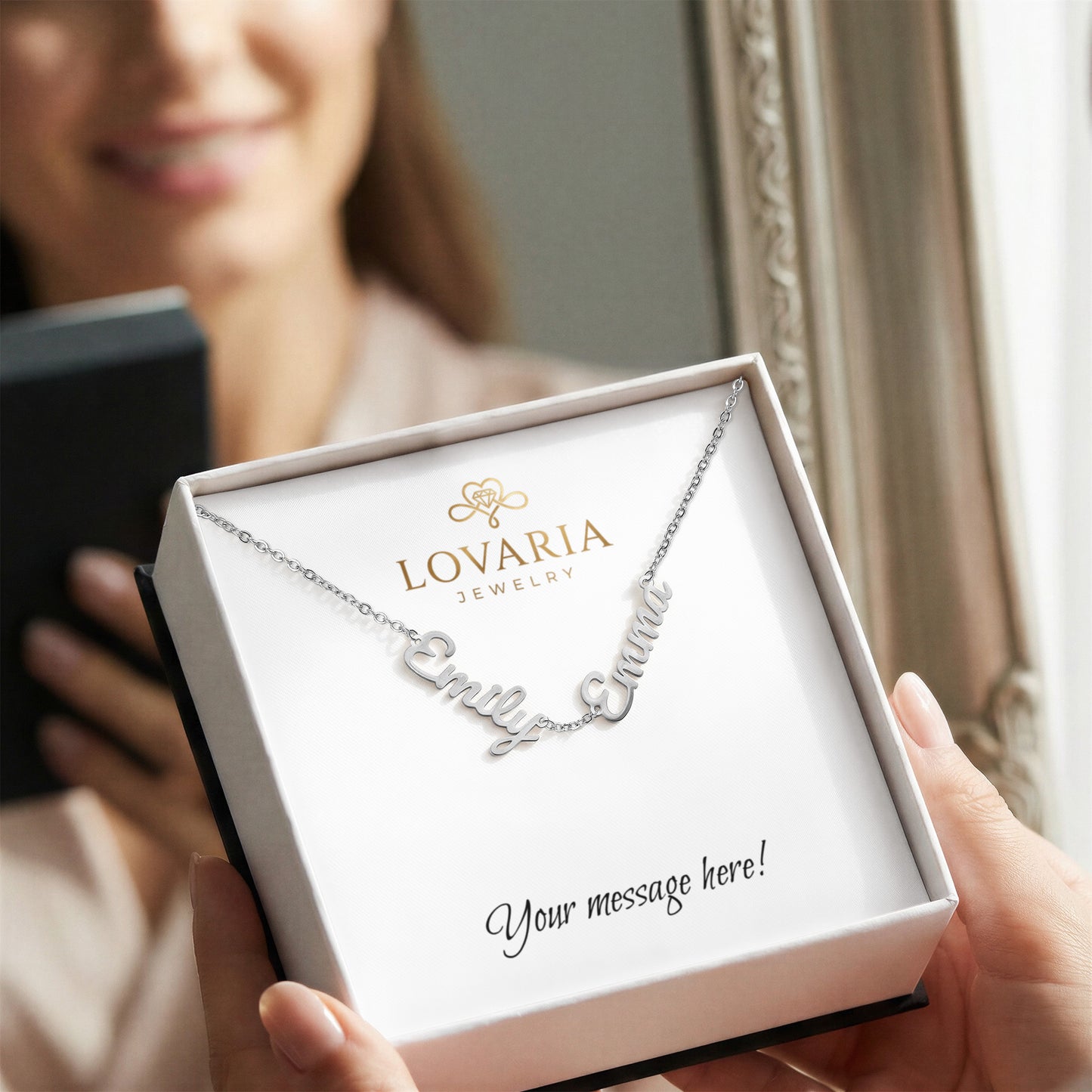 Multiple Name Necklace - 18K Yellow Gold Finish