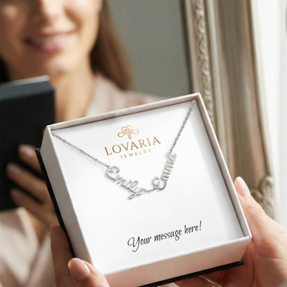 Multiple Name Necklace - 18K Yellow Gold Finish
