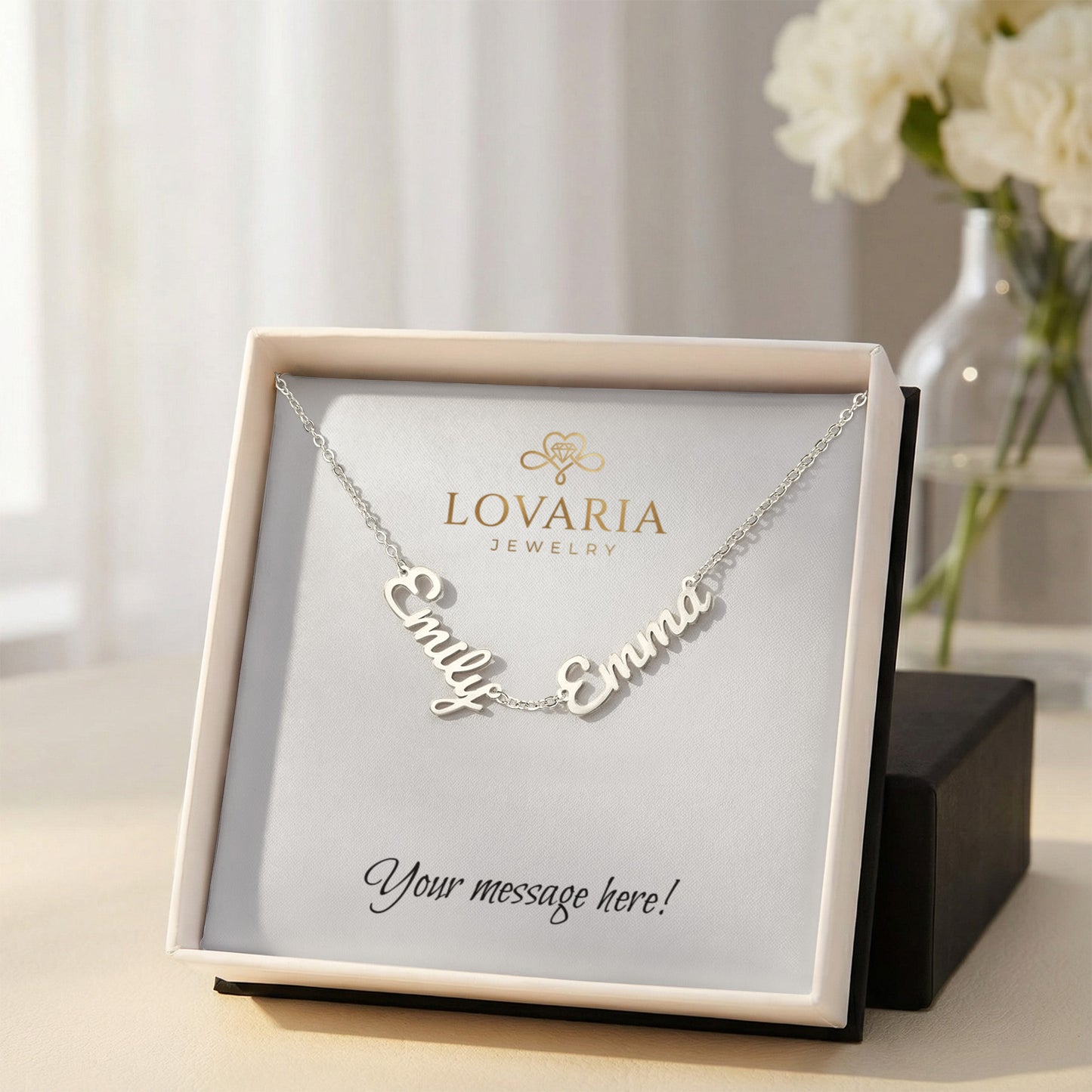 Multiple Name Necklace - 18K Yellow Gold Finish