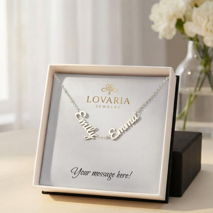 Multiple Name Necklace - 18K Yellow Gold Finish