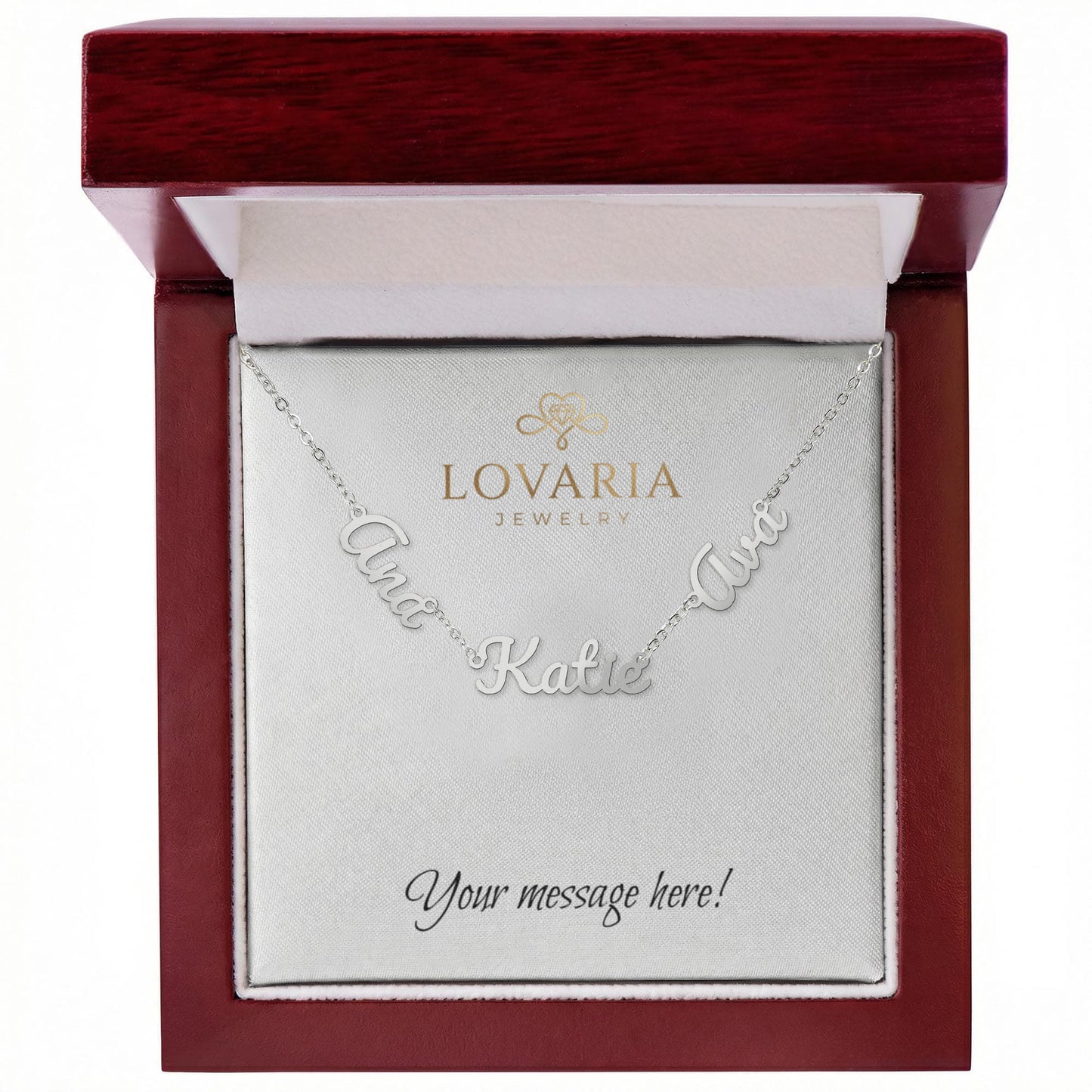 Multiple Name Necklace - 18K Yellow Gold Finish