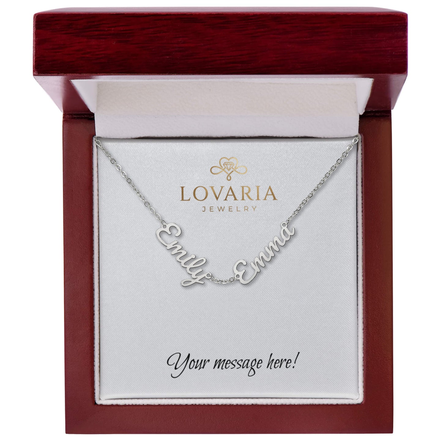 Multiple Name Necklace - 18K Yellow Gold Finish