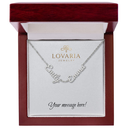 Multiple Name Necklace - 18K Yellow Gold Finish