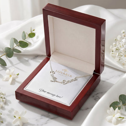 Multiple Name Necklace - 18K Yellow Gold Finish