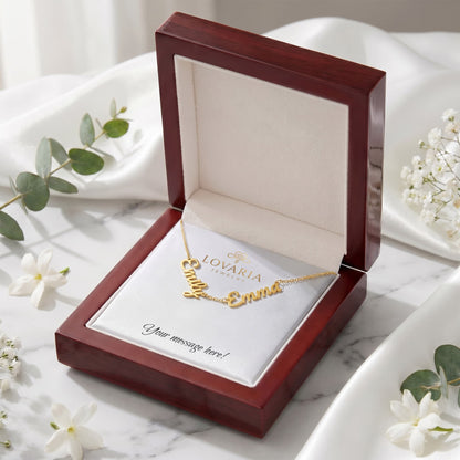 Multiple Name Necklace - 18K Yellow Gold Finish