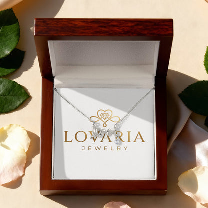 Scripted Love Necklace, 18K Gold Plated Necklace