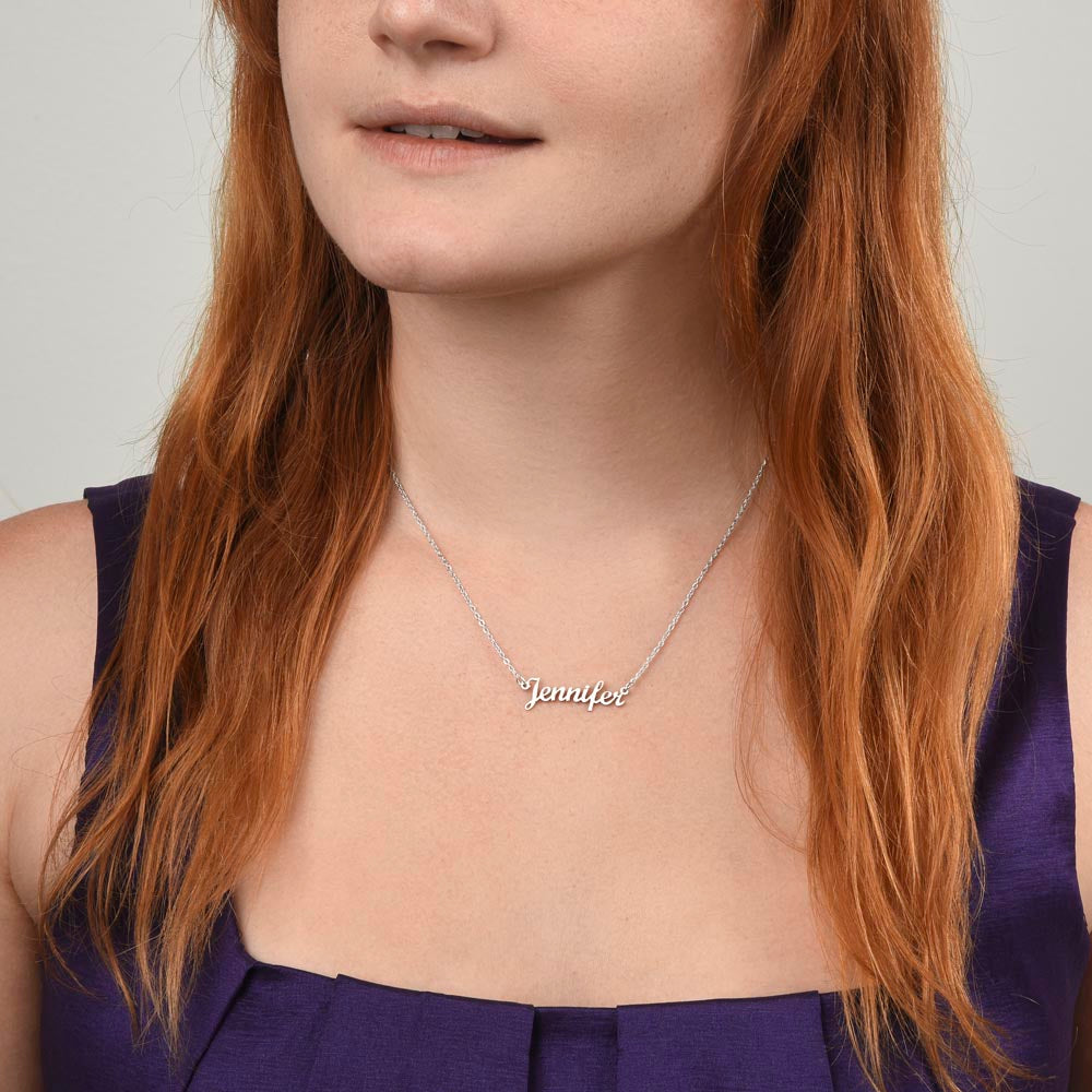 Custom Name Necklace, 18K Gold Plated Name Necklace