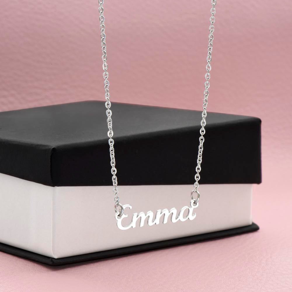 Custom Name Necklace, 18K Gold Plated Name Necklace