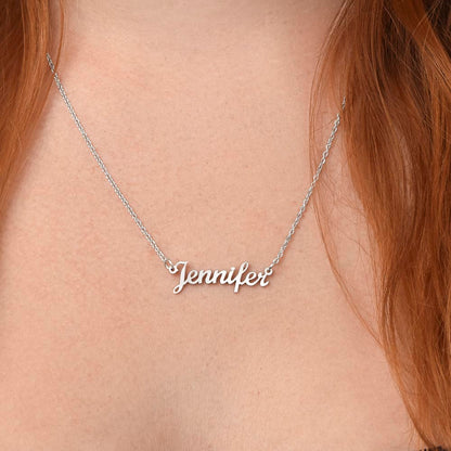 Custom Name Necklace - 18K Yellow Gold Finish