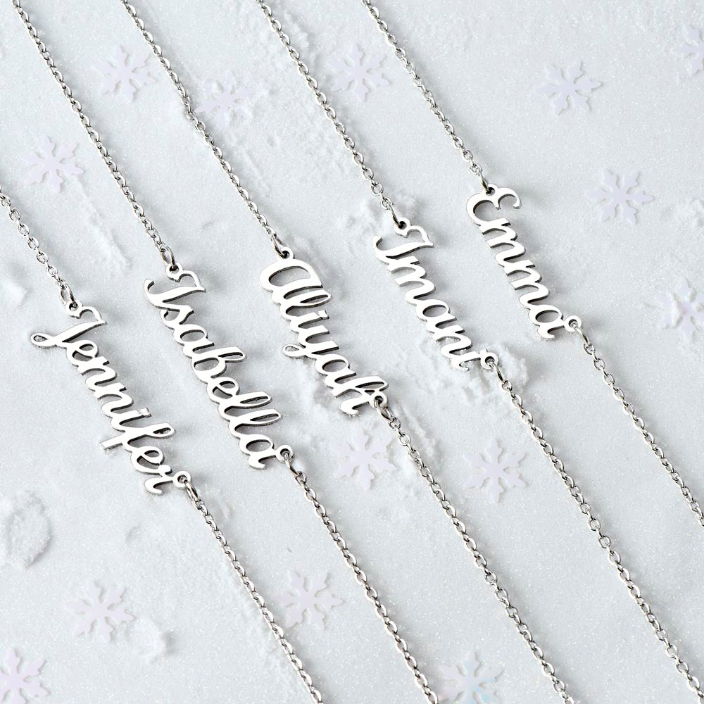 Custom Name Necklace, 18K Gold Plated Name Necklace