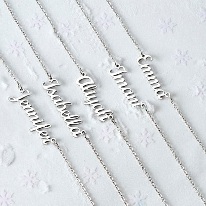 Custom Name Necklace, 18K Gold Plated Name Necklace