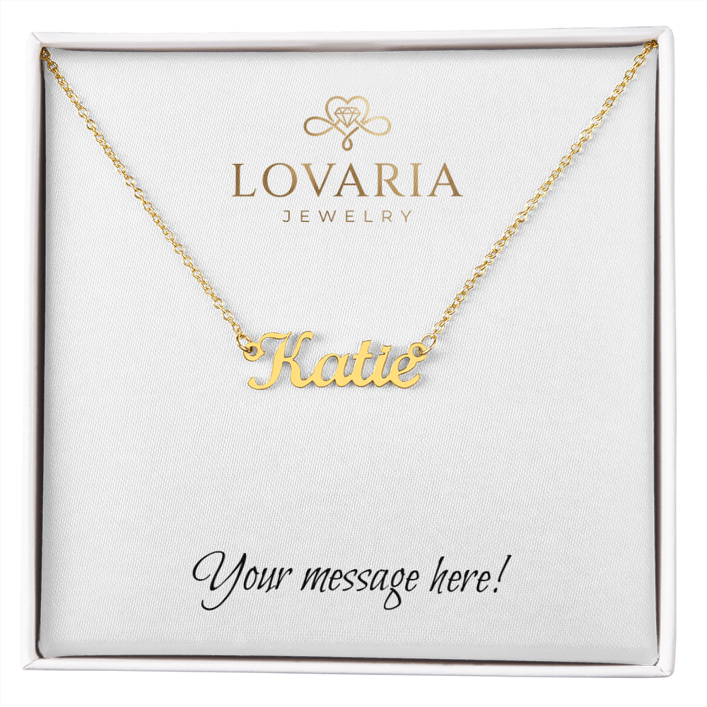 Custom Name Necklace - 18K Yellow Gold Finish