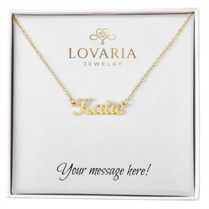 Custom Name Necklace - 18K Yellow Gold Finish