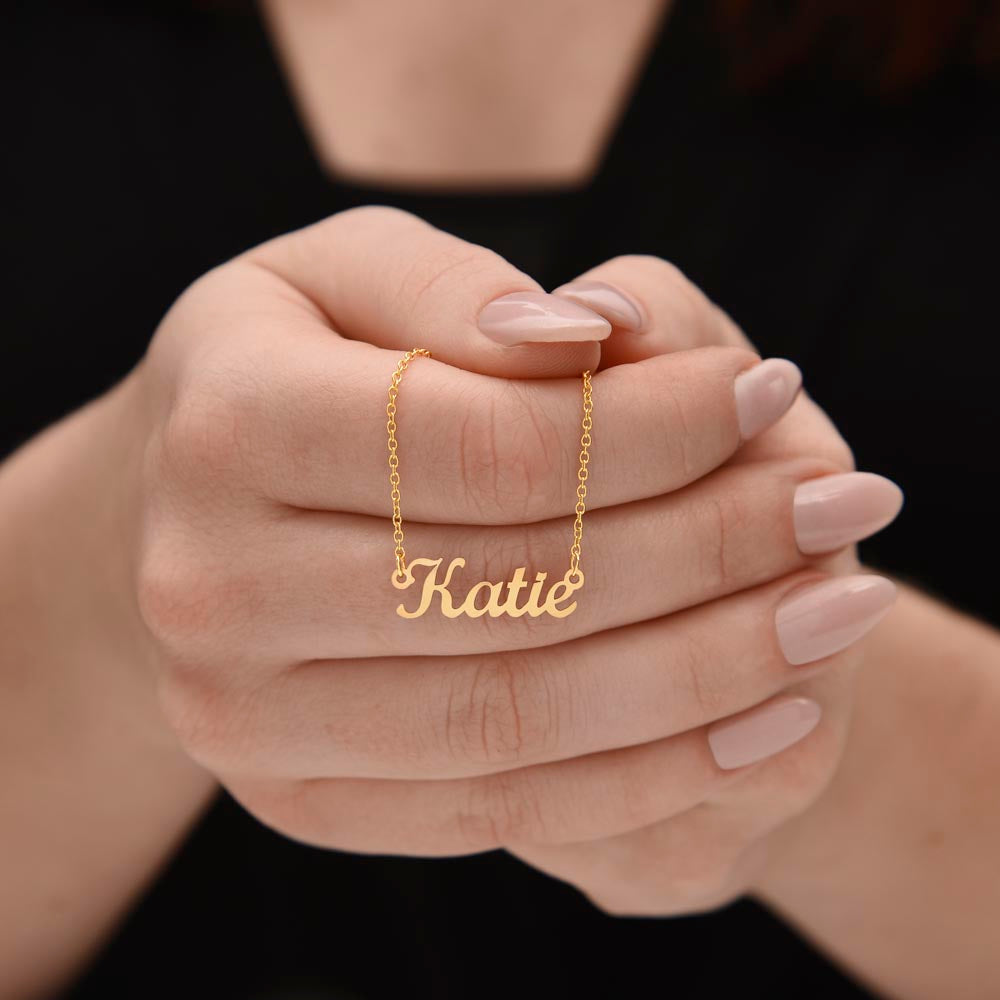 Custom Name Necklace - 18K Yellow Gold Finish