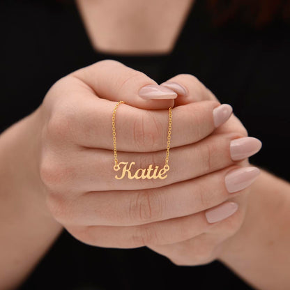 Custom Name Necklace - 18K Yellow Gold Finish