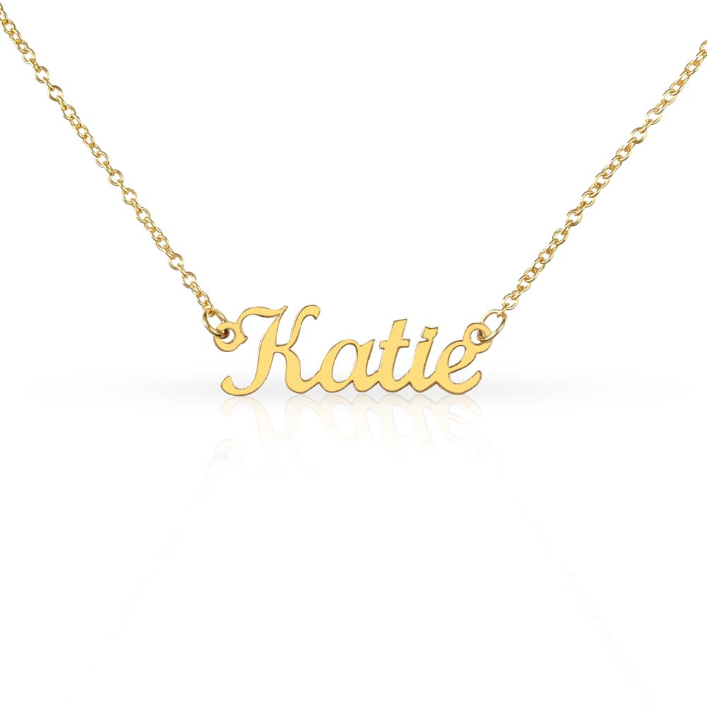 Custom Name Necklace, 18K Gold Plated Name Necklace