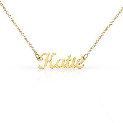 Custom Name Necklace, 18K Gold Plated Name Necklace