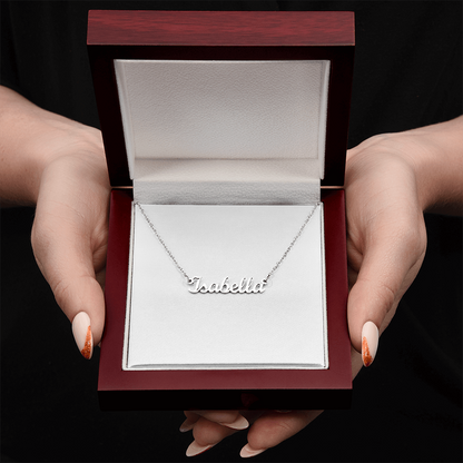 Custom Name Necklace, 18K Gold Plated Name Necklace