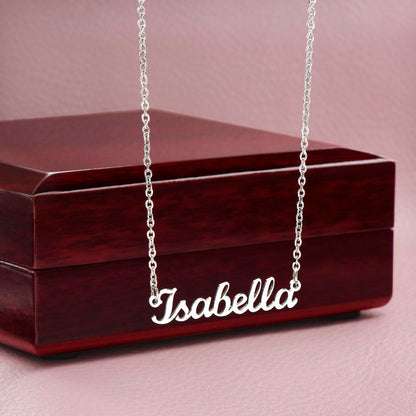 Custom Name Necklace, 18K Gold Plated Name Necklace