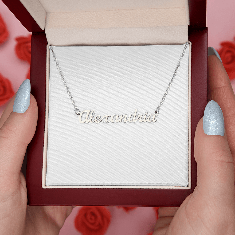 Custom Name Necklace, 18K Gold Plated Name Necklace