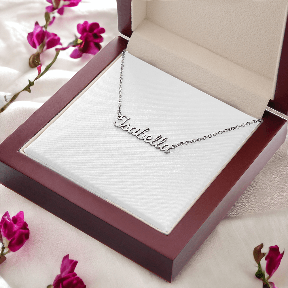 Custom Name Necklace, 18K Gold Plated Name Necklace