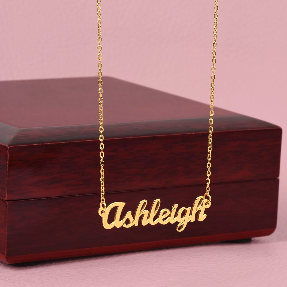 Custom Name Necklace - 18K Yellow Gold Finish