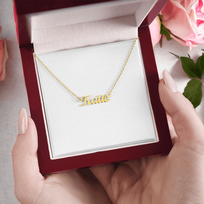 Custom Name Necklace, 18K Gold Plated Name Necklace