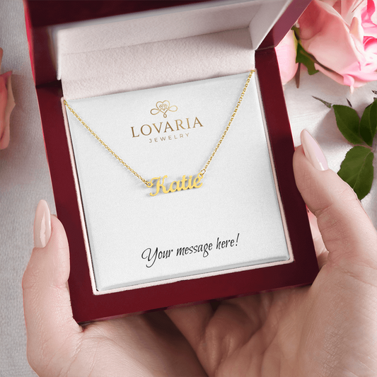 Custom Name Necklace - 18K Yellow Gold Finish