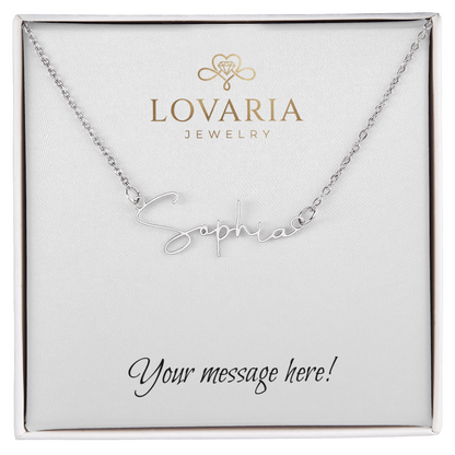 Signature Name Necklace - 18K Yellow Gold Finish