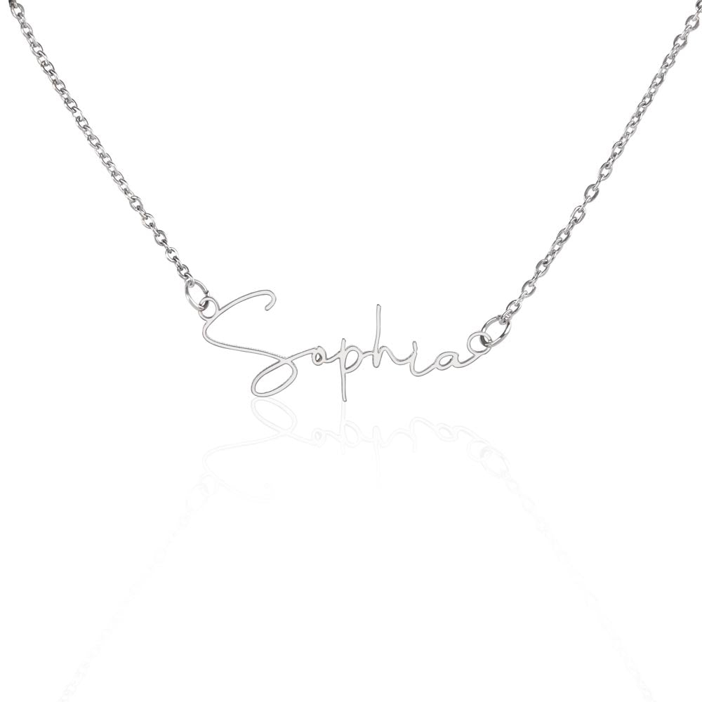 Signature Style Name Necklace, 18K Gold Plated Name Necklace