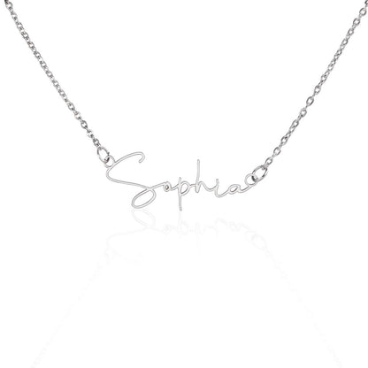 Signature Style Name Necklace, 18K Gold Plated Name Necklace
