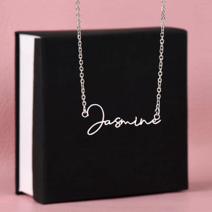 Signature Style Name Necklace, 18K Gold Plated Name Necklace