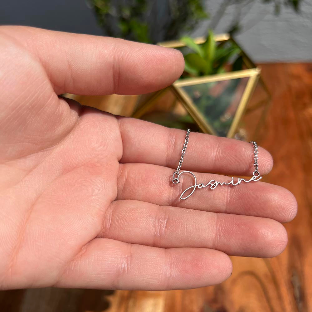 Signature Style Name Necklace, 18K Gold Plated Name Necklace