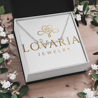 Signature Style Name Necklace, 18K Gold Plated Name Necklace