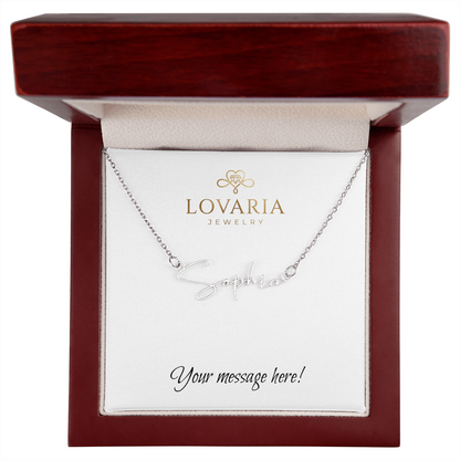Signature Name Necklace - 18K Yellow Gold Finish