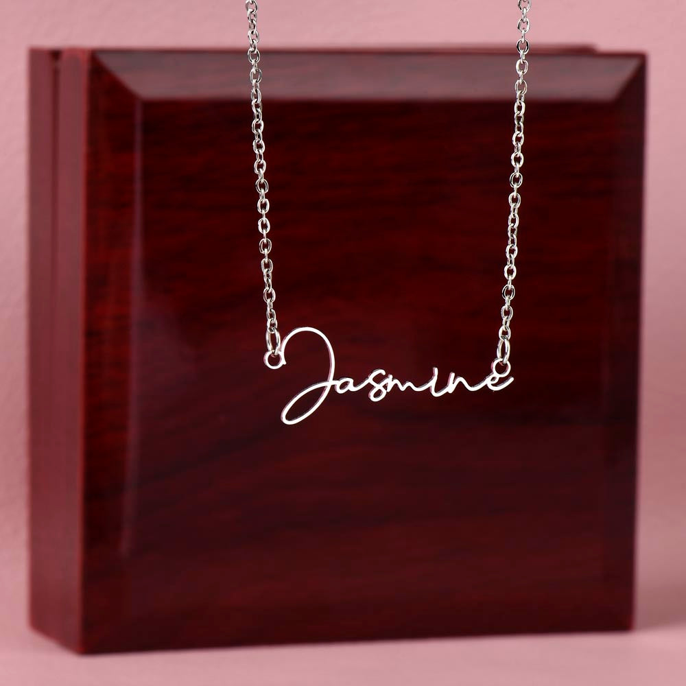Signature Style Name Necklace, 18K Gold Plated Name Necklace