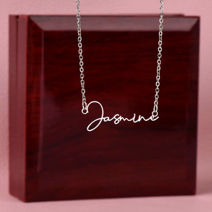 Signature Style Name Necklace, 18K Gold Plated Name Necklace