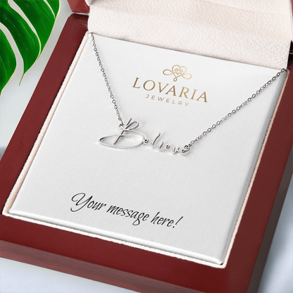 Signature Name Necklace - 18K Yellow Gold Finish