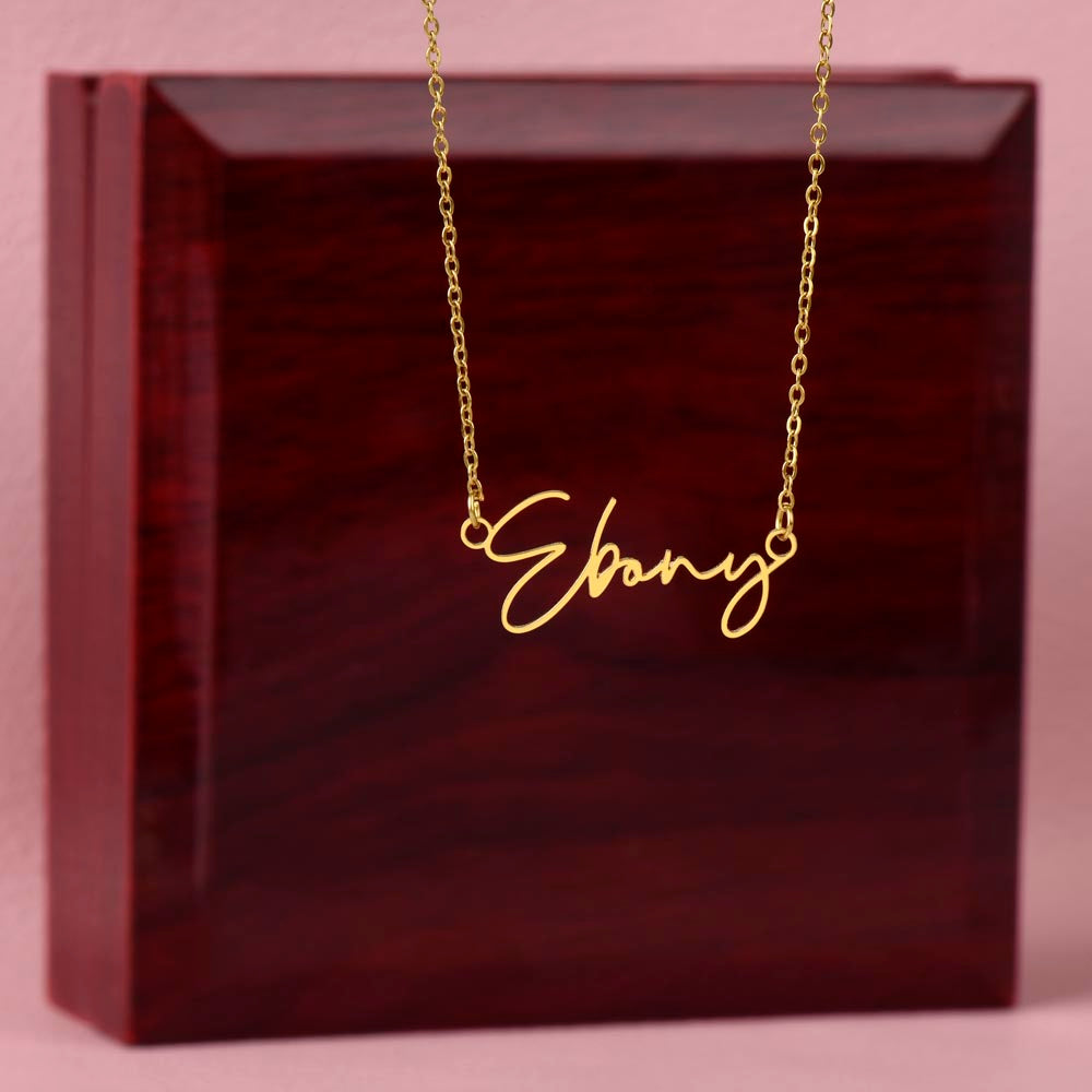 Signature Style Name Necklace, 18K Gold Plated Name Necklace