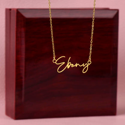 Signature Style Name Necklace, 18K Gold Plated Name Necklace