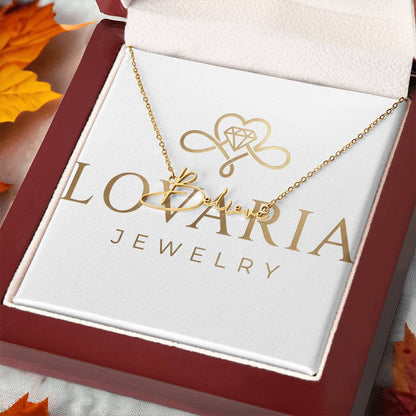 Signature Style Name Necklace, 18K Gold Plated Name Necklace