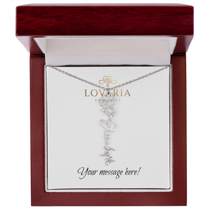 Flower Name Necklace - 18K Yellow Gold Finish