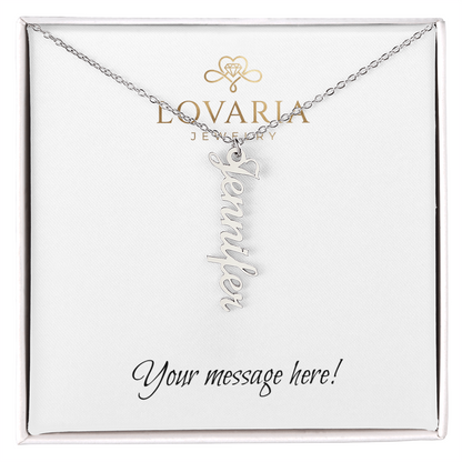 Multi Vertical Name Necklace - 18K Yellow Gold Finish