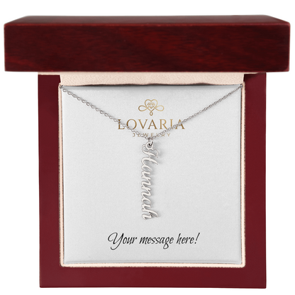Multi Vertical Name Necklace - 18K Yellow Gold Finish