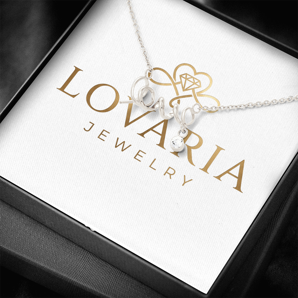 Scripted Love Necklace, 18K Gold Plated Necklace